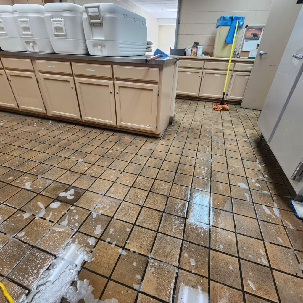 Kitchen Tile Cleaning and Grout Sealing